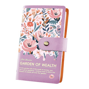 存钱夹钱册现金存钱本2026年新款A6高颜值ins风花卉大容量收纳存折本子1万可存加厚防水儿童礼物攒钱夹收藏册