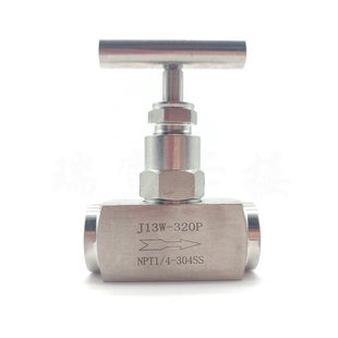 304不锈钢内丝针型阀J13W-320P高压截止阀1/4内螺纹高温液压针阀