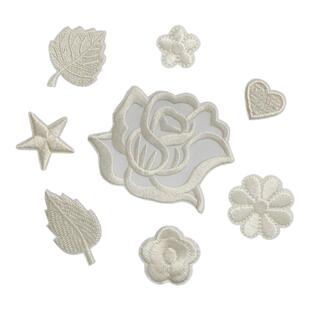 米白色大号小号羽绒服补丁贴补衣服破洞无痕修复自粘免缝刺绣贴花