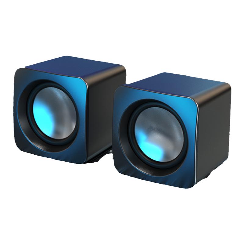 迷你方块4D音效电脑音箱一对