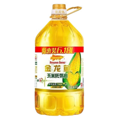 金龙鱼玉米胚芽油6.18L非转基因物理压榨一级烘焙家用食用植物油