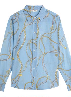 GANT/甘特女士印花法式优雅衬衫