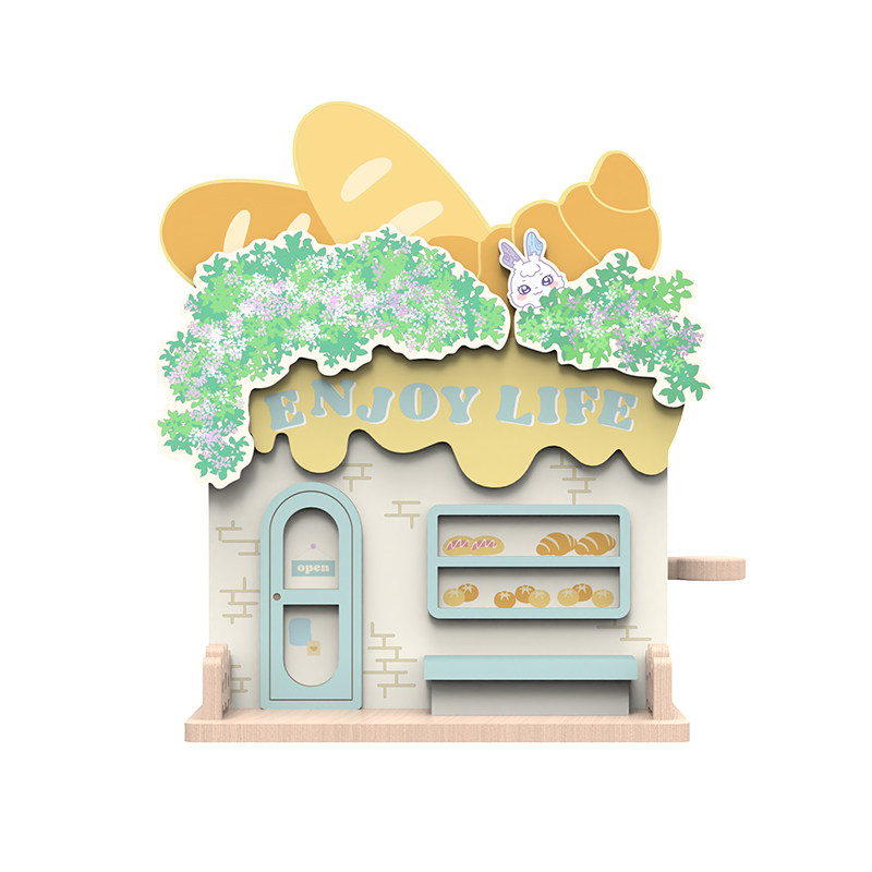 创意木制仿真面包烤箱过家家玩具