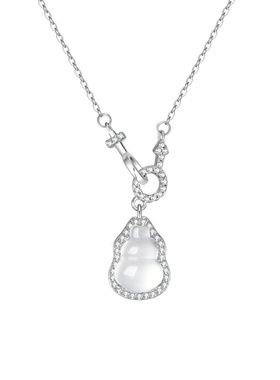 玉髓葫芦纯银项链轻奢小众高级感