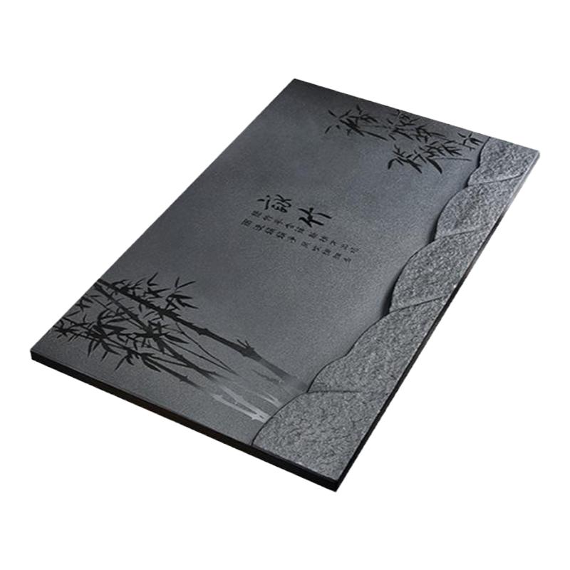 天然茶桌石板面茶台石板嵌入式乌金石茶盘定制桌面中间盖板空位