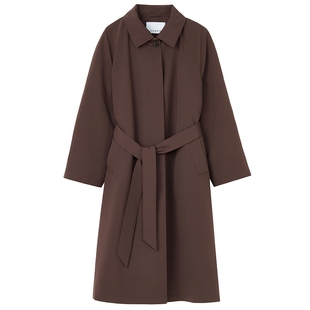 【匈牙利白鹅绒】LANCY/朗姿2025冬季新款气质长款轻薄风衣羽绒服