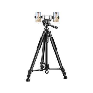 手机直播支架双机位带补光灯置物托盘话筒杆自动跟拍人脸追踪云台360度旋转三脚架户外落地拍摄录视频支撑架