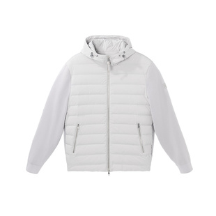 【羊毛鹅绒服】布先生轻奢羽绒开衫男款连帽外套拼接保暖PT16780