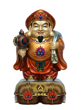 大黑天财神招财进宝铜像摆件