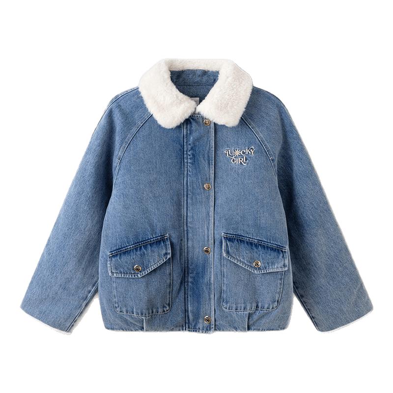 巴拉巴拉balaOne牛仔棉服外套女