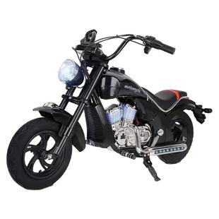 哈雷儿童电动摩托车男女孩可坐大人充气轮胎越野车3-16岁暴风骑士