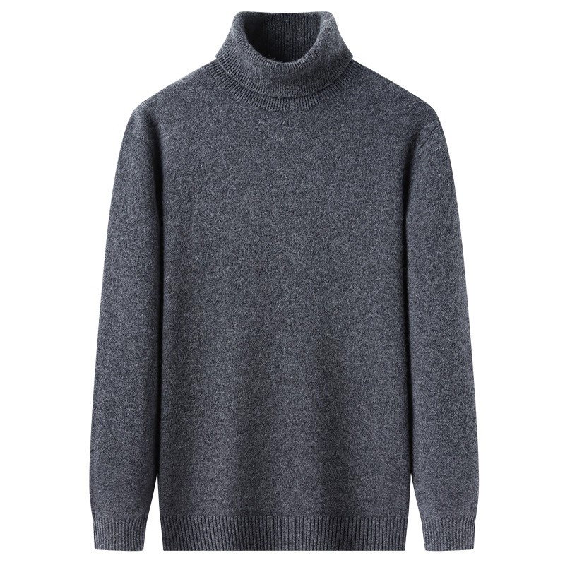 2025年新款鄂尔多斯市加厚半高领羊绒衫男士保暖内搭针织羊毛衫