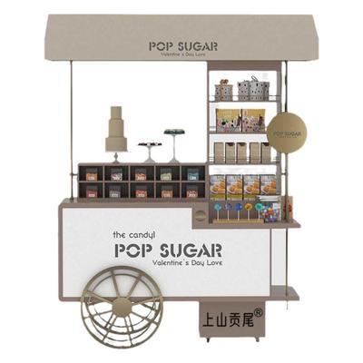 定制甜品车冰淇淋小吃摆摊移动售货车网红美食街景区商业街展示架