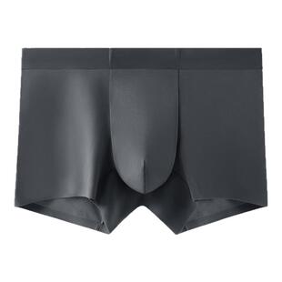 高端100支长绒棉男平角裤 无痕高弹极简男内裤 超柔丝滑吸汗透气