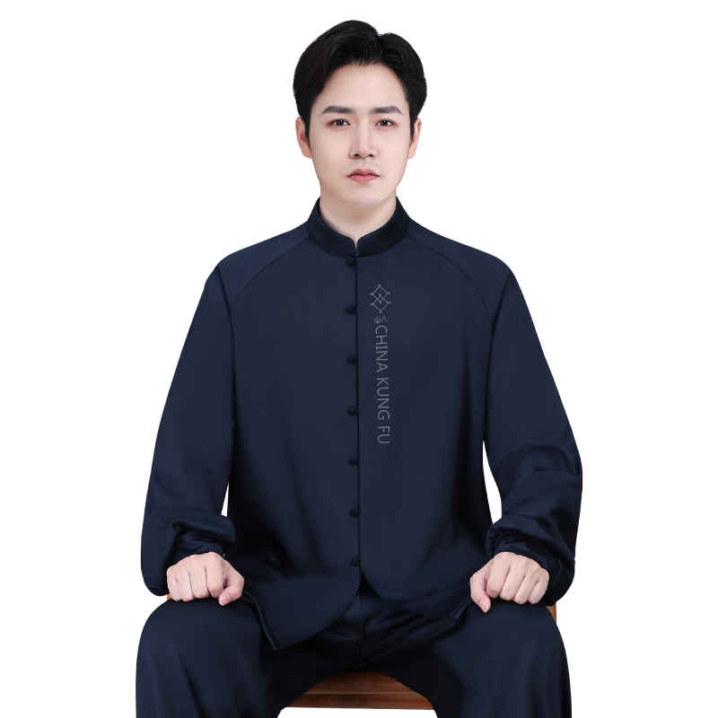 高端太极服男款新款八段锦练功服冬季加绒太极拳练功服女套装春秋