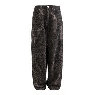 【现货5折】KAPITAL JAPA平田和宏牛仔裤春秋男女扎染宽松弯刀裤