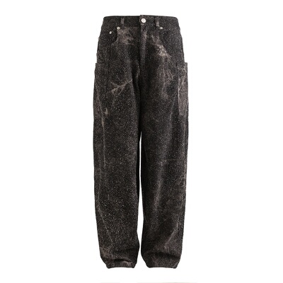 【现货5折】KAPITAL JAPA平田和宏牛仔裤春秋男女扎染宽松弯刀裤