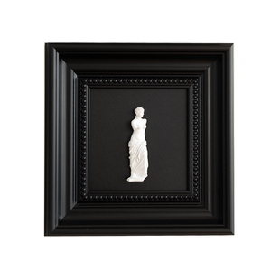 中古风立体浮雕装饰画法式石膏高级感客厅壁画墙面复古相框挂画