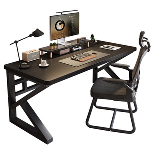 实木电脑桌台式办公桌长条桌子卧室简易书桌学生家用电竞桌工作台