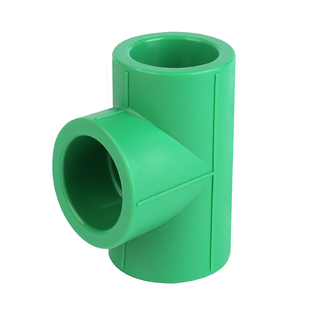 伟星PPR管子绿色管件DN32/40/50/63/75/90等径三通大流量三通