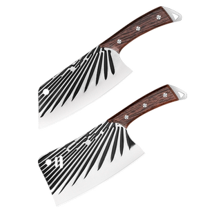 手工锻打家用菜刀菜板二合一超快锋利切菜砍骨刀厨房砧板刀具套装