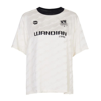 婉甸2025夏季新品椰子奶白短袖上衣1242H01SX1