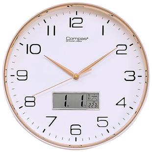 康巴丝静音挂钟客厅钟表简约北欧时尚家用时钟挂墙创意新款石英钟