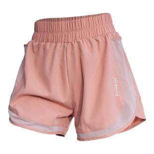 夏季高腰速干运动短裤女休闲跑步健身裤带口袋健身短裤外穿防走光