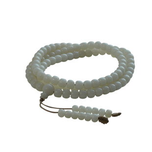 白玉菩提根108颗佛珠手串精工高抛老型桶珠手持高密高油男女挂珠