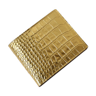 爱普氏钱包真皮男钱包牛皮男装包横款短款钱包男士金色招财包邮