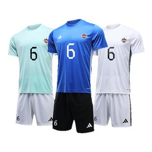 阿迪达斯足球组队服男夏季DIY印制号码球衣青少年吸汗透气短袖T恤