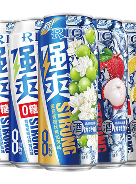 RIO锐澳鸡尾酒强爽500ml8度大罐果酒茉莉青提白桃凤梨组合零糖