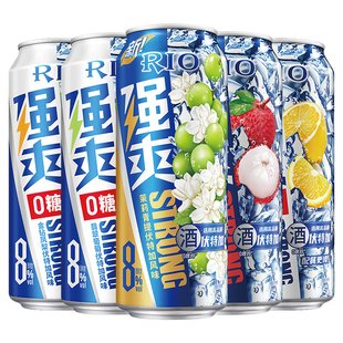 RIO锐澳鸡尾酒强爽大罐8度500ml果酒茉莉青提白桃凤梨多口味组合