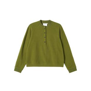 klee klee秋冬女装环保棉绒感软糯小立领休闲长袖T恤K0253TS14