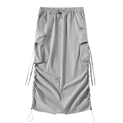 APPARITION 夏季新品 机能风 工装口袋半身裙 女式A字型半身长裙