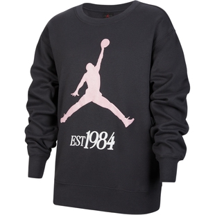 耐克乔丹大童加绒圆领卫衣冬新款女童针织上衣JORDAN CLUB IQ2869