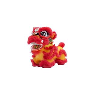 国潮醒狮舞狮手工汽车车载车内中控小摆件装饰保平安招财可爱摆件