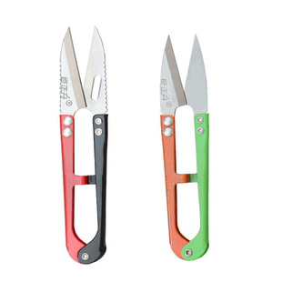 纱剪小剪刀剪线头服装厂专用带齿绣花十字绣小号U型弹簧剪刀家用