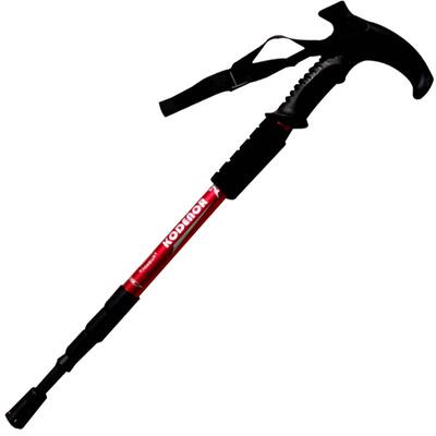 超轻登山杖t型柄户外拐棍伸缩4节