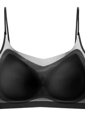 【轻薄无痕背心式抹胸文胸】无钢圈固定插垫超薄凉感纯色文胸女