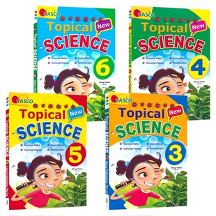 Casco Topical Science 新加坡科学 科学学习进阶宝典 3-6年级 共4册 小学科学练习 主题练习 英文原版进口图书