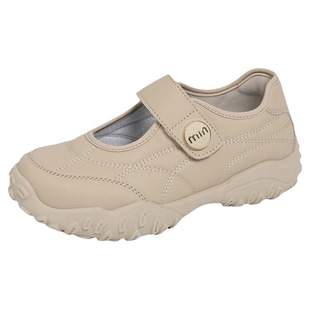 踩屎感魔术贴玛丽珍运动鞋女2026春季新款不累脚浅口休闲单鞋34码