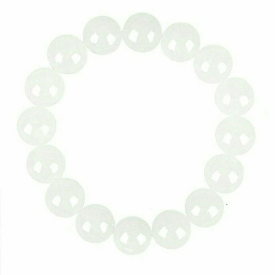 正品新疆和田玉手链羊脂白玉圆珠手串男女款时来运转玉珠子散珠子