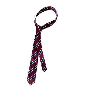 英伦学院派酒红色条纹百搭休闲免打领带女JK衬衫校园风格纹领结男