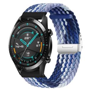 适用华为gt4/gt3手表watch5/4/gt2pro尼龙编织卡扣gt6/5手表带荣耀小米华米三星磁吸替换带智能配件男女运动