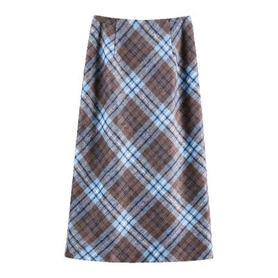 毛呢半身裙a字裙秋冬包臀裙长裙