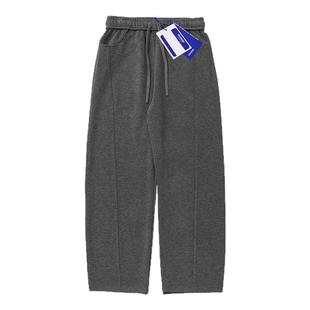 WASSUP老钱风弯刀裤子男款潮流潮牌美式休闲阔腿裤宽松直筒男卫裤