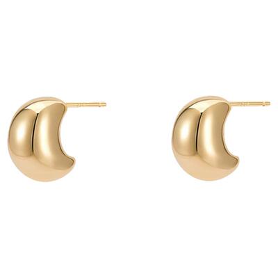 阿吉豆耳环小众金色欧美耳圈饰品