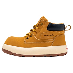 英氏童鞋加绒马丁靴2025冬季新款保暖棉鞋运动鞋中大童男女鞋子