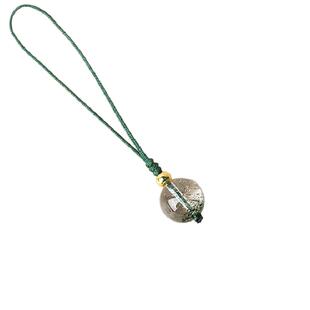 天然绿幽灵聚宝盆招财手机链转运珠挂件圆珠散珠吊坠钥匙扣挂绳